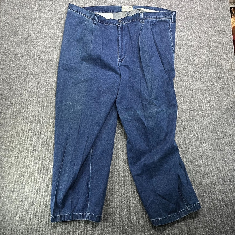 Vintage Cherokee High Waist‎ Pleated Jeans Blue Denim Pockets Classic - 46X30